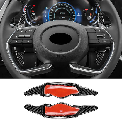 Hard Dry Carbon Fiber For Hyundai Genesis G70 Sonata 10 2020 2021 2022 Steering Wheel Paddle Shifter Extension Accessories