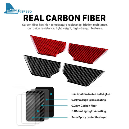 Real Soft Carbon Fiber Sticker For Mazda 3 2019-2025/CX-30 2020-2025 LHD RHD Car Inner Door Bowl Panel Interior Trim Accessories