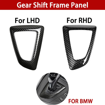 Real Carbon Fiber for BMW F30 F10 F15 F07 F20 F21 F22 F32 F34 F35 5GT Car Gear Shift Panel Frame Gear Knob Cover Head Trim