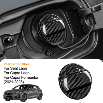Real Hard Dry Carbon Fiber Sticker for Seat Leon/Cupra Leon/Cupra Formentor 2021 2022 2023 2024 2025 2026 Inner Fuel Tank Cap