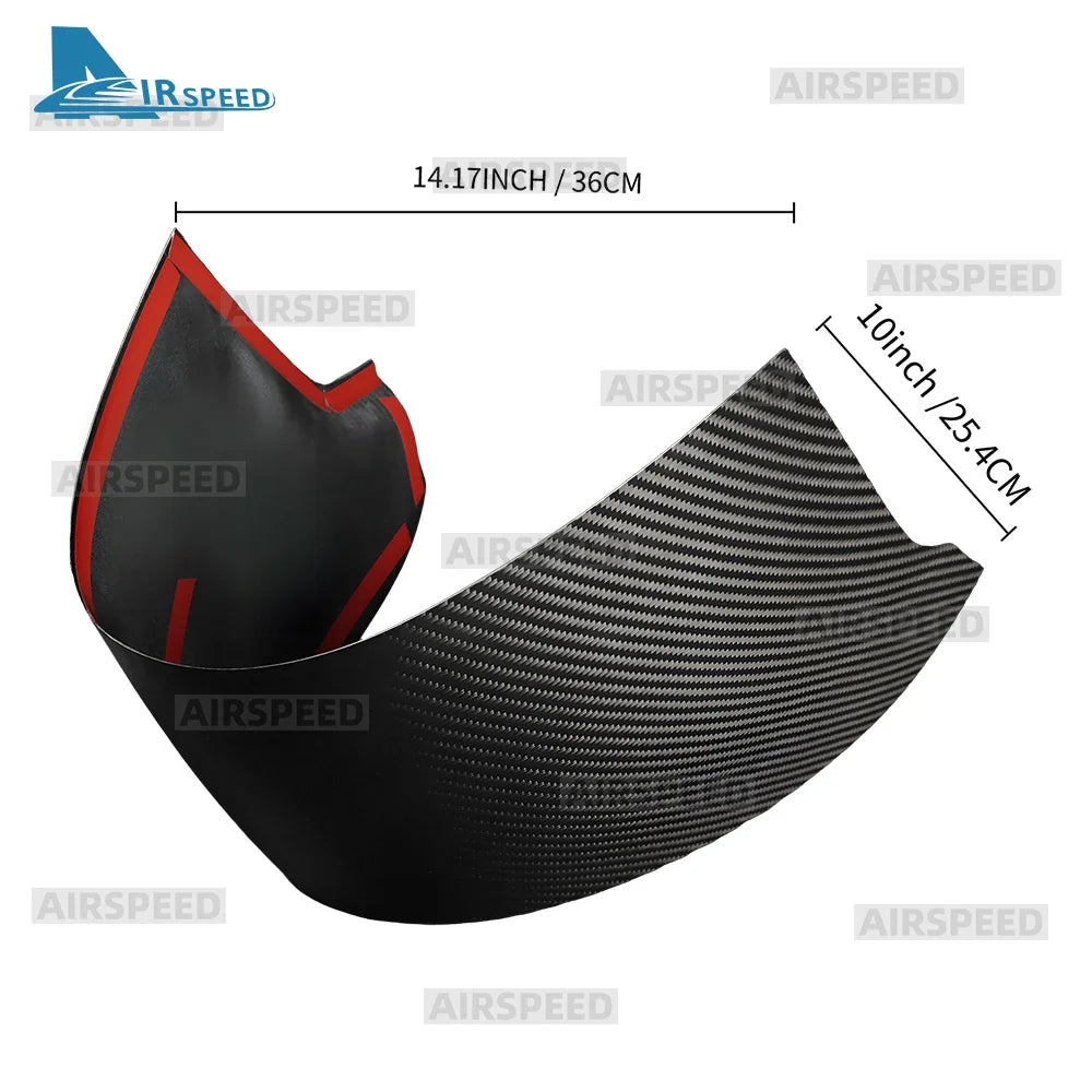 Real Carbon Fiber Car Gear Shift Panel Anti-Kick For Abarth 595 695 595C 695C/Fiat 500 2016 2017 2018 2019 2020-2024 3K Cloth - detail view 5