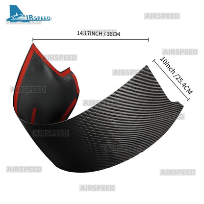 Real Carbon Fiber Car Gear Shift Panel Anti-Kick For Abarth 595 695 595C 695C/Fiat 500 2016 2017 2018 2019 2020-2024 3K Cloth - detail view 5