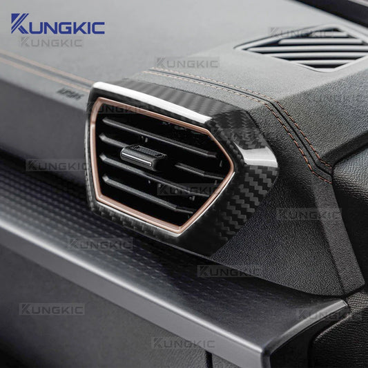 Hard Carbon Fiber Center Console Side Air Vent Frame Trim Cover For Seat Leon/Cupra Leon/Formentor 2021 2022 2023 2024 2025 2026 - product view