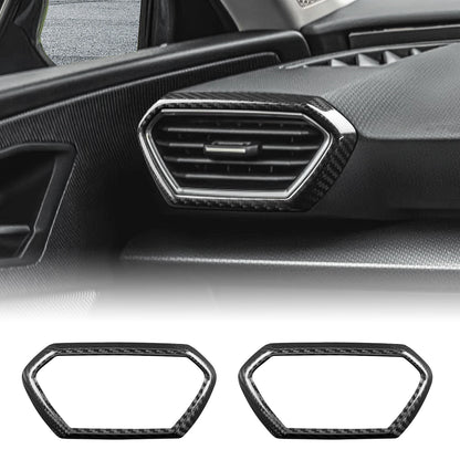 Hard Carbon Fiber Center Console Side Air Vent Frame Trim Cover For Seat Leon/Cupra Leon/Formentor 2021 2022 2023 2024 2025 2026 - detail view