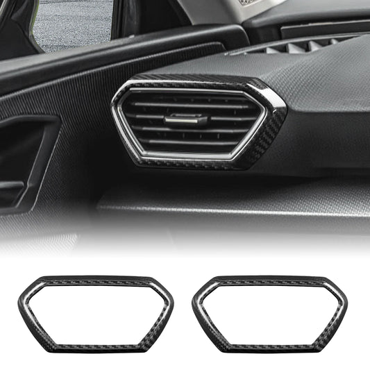 Hard Carbon Fiber Center Console Side Air Vent Frame Trim Cover For Seat Leon/Cupra Leon/Formentor 2021 2022 2023 2024 2025 2026 - detail view