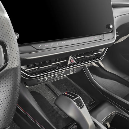 Sticker For Dodge Charger 2024 2025 2026 2027 Real Hard Dry Carbon Fiber Car Central Air Outlet Trim Strip Interior Accessories