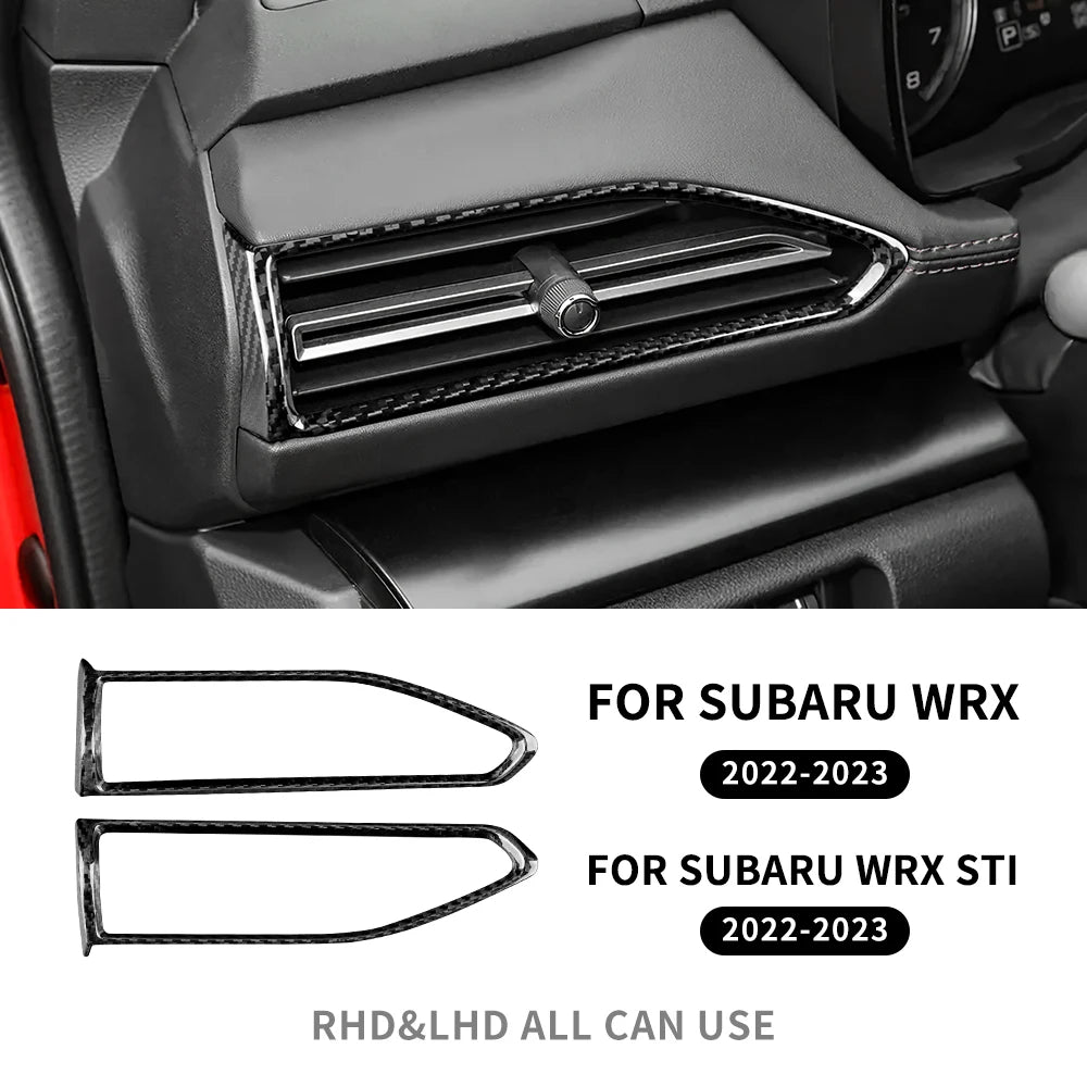 Real Hard Carbon Fiber Sticker For Subaru WRX/ WRX STI 2022 2023 2024 Car Central Control Side Air Outlet Dry Carbon Accessories