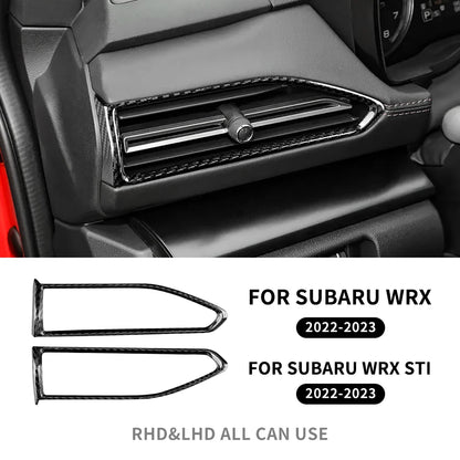 Real Hard Carbon Fiber Sticker For Subaru WRX/ WRX STI 2022 2023 2024 Car Central Control Side Air Outlet Dry Carbon Accessories