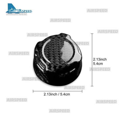For Abarth 595 595C 695 695C /Fiat 500 500C 2016-2024 Real Dry Hard Carbon Fiber LHD RHD Car Coolant Cap Trim Cover Accessories - detail view 5