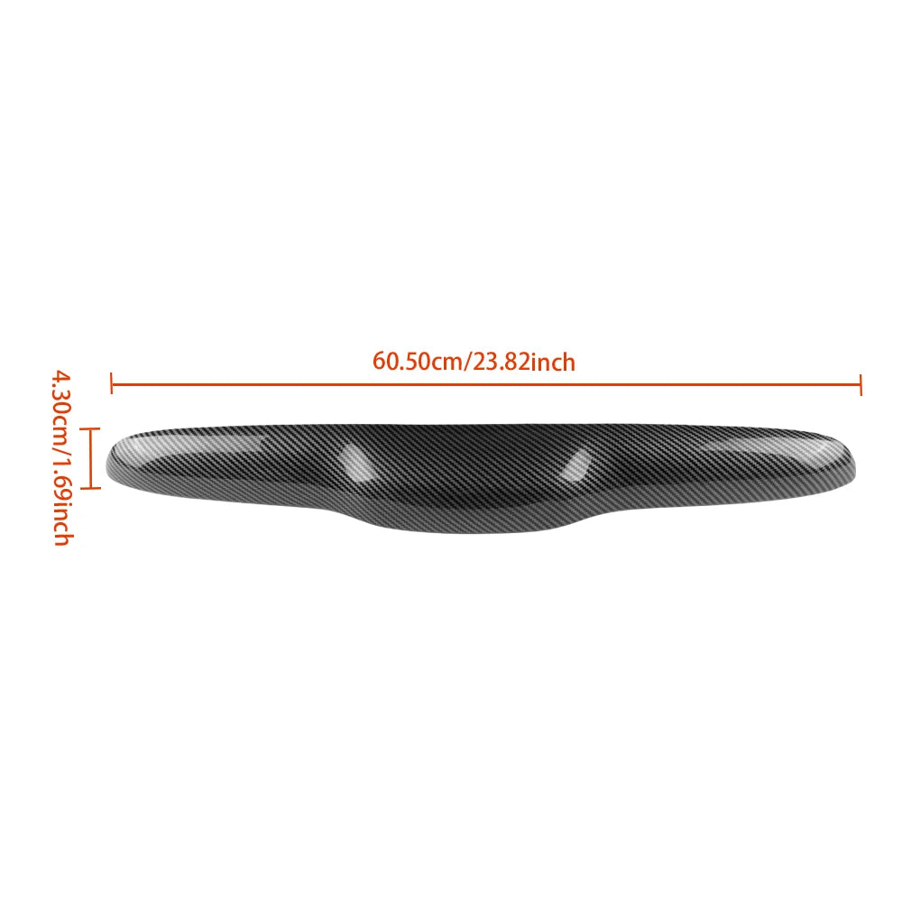 Carbon fiber trunk button decorative cover for Fiat 500 (2008-2024) and Abarth 595/695 (2012-2024) - detail view 3