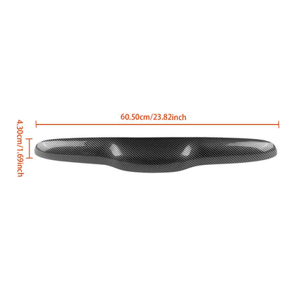Carbon fiber trunk button decorative cover for Fiat 500 (2008-2024) and Abarth 595/695 (2012-2024) - detail view 3