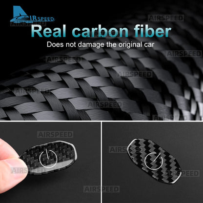 For Dodge Charger 2024 2025 2026 2027 Start Engine Stop Button Cover RHD LHD Real Hard Carbon Fiber Sticker Car Interior Trim
