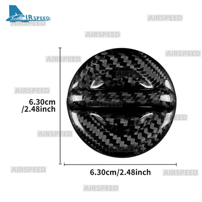 Real Dry Hard Carbon Fiber For Abarth 595 595C 695 695C 2012-2024 LHD RHD Car Engine Oil Filler Cap Sticker Cover Accessories