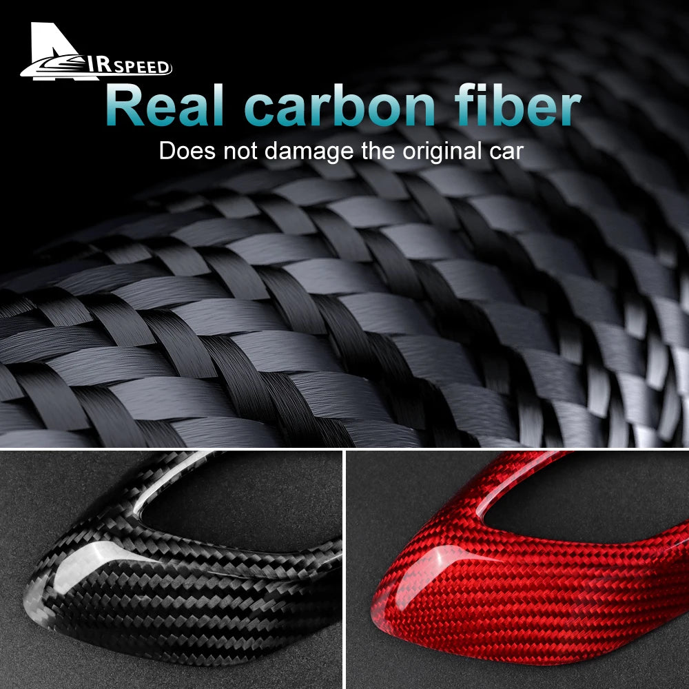 Real Hard Carbon Fiber Cover For Chevrolet Camaro 2016 2017 2018 2019 2020 2021 2022 2023 Car Inner Handle Sticker Accessories