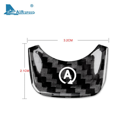 Real Carbon Fiber Sticker Trim for Mercedes Benz A Class W177 GLB X247 CLA AMG W247 Car Engine Start Stop Button A  Accessories