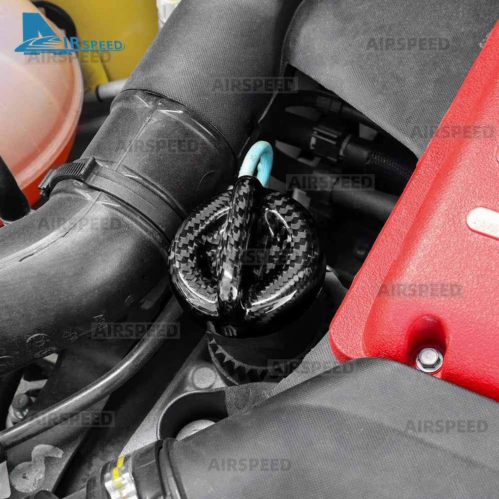 Real Dry Hard Carbon Fiber For Abarth 595 595C 695 695C 2012-2024 LHD RHD Car Engine Oil Filler Cap Sticker Cover Accessories