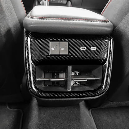 Sticker For Dodge Charger 2024 2025 2026 2027 Car Rear Air Outlet Frame Real Hard Dry Carbon Fiber Trim Interior Accessories