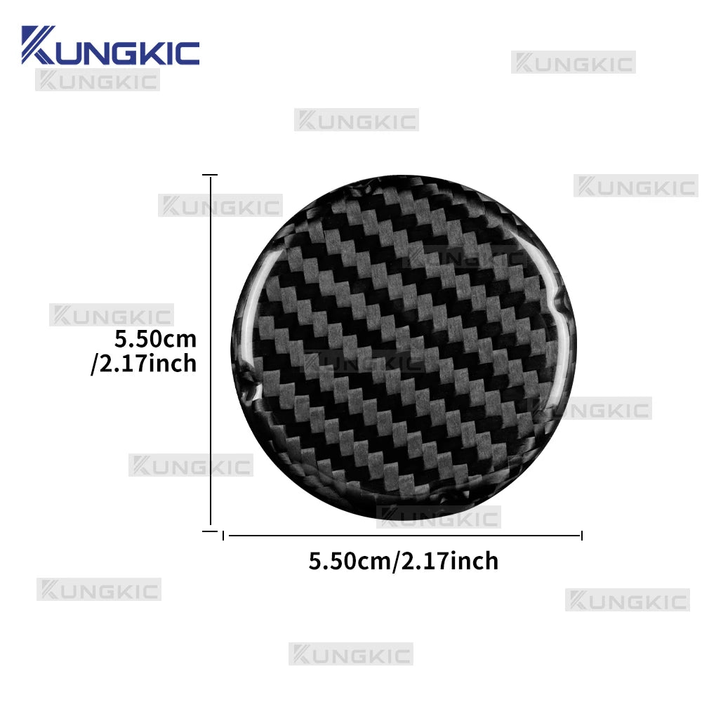 For Fiat 500 500C 2008 2009-2024 Abarth 595 595C 695 695C 2012-2024 Hard Dry Carbon Fiber Car Brake Fluid Tank Reservoir Cap - detail view 3