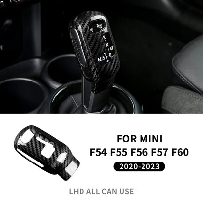 For BMW Mini Cooper F54 F55 F56 F57 F60 2020-2023 Countryman Real Carbon Fiber Car Gear Shift Knob Cover Sticker Interior Trim - detail view 9