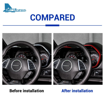 Real Hard Carbon Fiber For Chevrolet Camaro 2016 2017 2018 2019 2020 2021 2022 2023 Dashboard Frame Sticker Interior Accessories