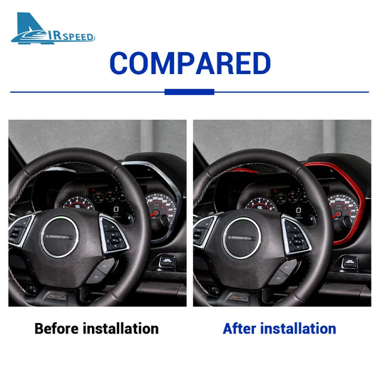Real Hard Carbon Fiber For Chevrolet Camaro 2016 2017 2018 2019 2020 2021 2022 2023 Dashboard Frame Sticker Interior Accessories