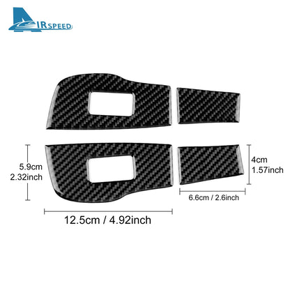 Real Soft Carbon Fiber Sticker For Mazda 3 Axela 2019 2020 2021 2022 2023 2024 2025 Car Rear Door Window Lifting Frame Panel