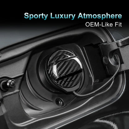 Real Hard Dry Carbon Fiber Sticker for Seat Leon/Cupra Leon/Cupra Formentor 2021 2022 2023 2024 2025 2026 Inner Fuel Tank Cap