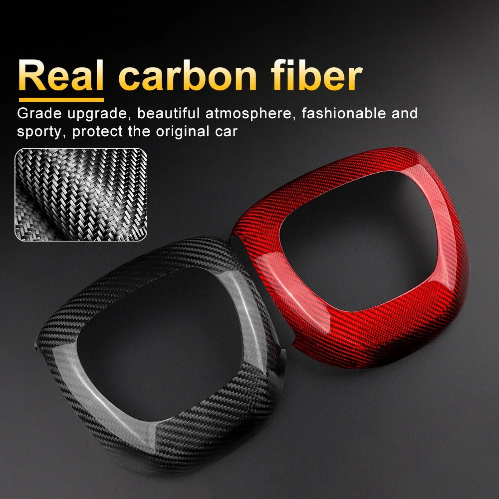Steering Wheel Horn Cover For Dodge Charge/Durango/Challenger 2015-2023 Carbon FIber Airbag Cover Decoration Panel Shell
