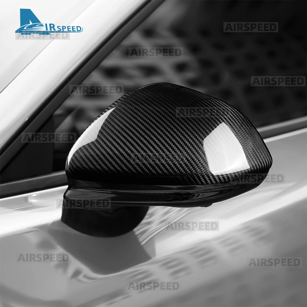 Real Dry Hard Carbon Fiber Cover For Dodge Charger 2024 2025 2026 2027 Sticker Rearview Mirror LHD RHD Car Exterior Accessories