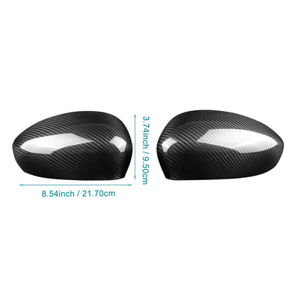 Replacement Rear View Mirror Cover For Fiat 500 2008-2024/Abarth 595 695 595C 695C 2012-2024 Car Real Hard Dry Carbon Fiber