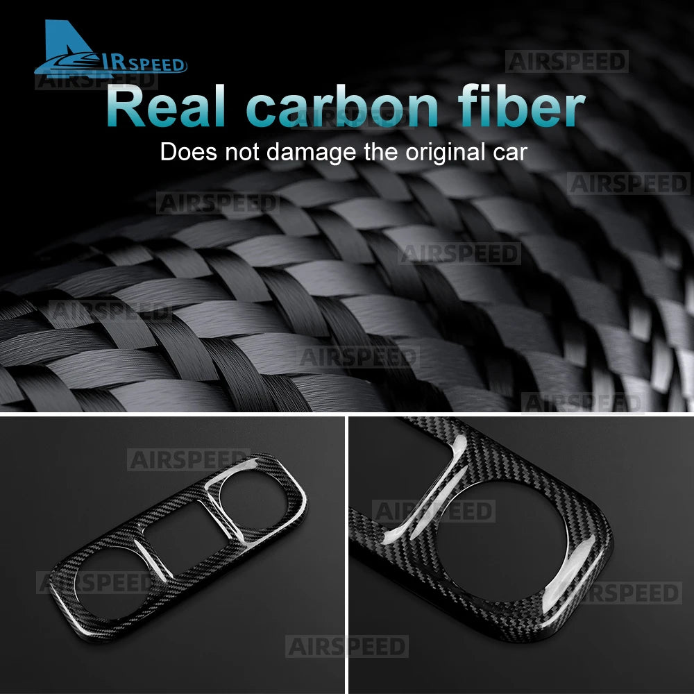 For Mercedes Benz G-Class W465 G63 G580 G500 2025 2026 2027 Real Hard Carbon Fiber Trim Cover Car Center Console Air Vent Frame