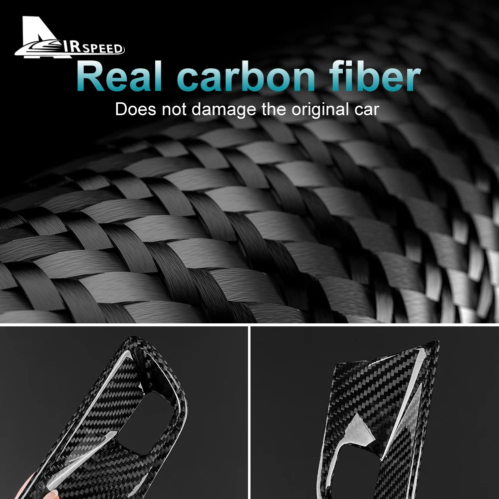 Real Hard Carbon Fiber Sticker For Chevrolet Camaro 2016 2017 2018 2019 2020 2021 2022 2023 2024 Car Start Stop Engine Sticker
