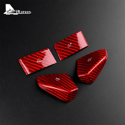 Real Hard Carbon Fiber For Chevrolet Corvette C8 2020 2021 2022 2023 Car Steering Wheel Panel Sticker Interior Trim Accessories