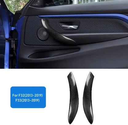 Dry Carbon Fiber For BMW 1 3 Series F20 F21 F30 F31 F34 F35 F36 Car Door Pull Handle Protective Cover Trim Interior Accessories