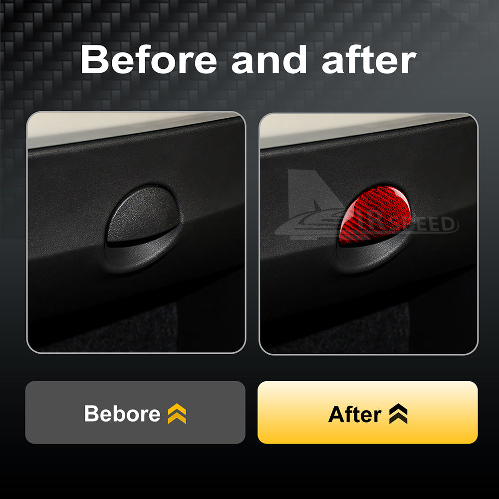 AIRSPEED Real Carbon Fiber Glove Box Switch Cover for FIAT 500 2011–2024 / Abarth 595 2016–2024