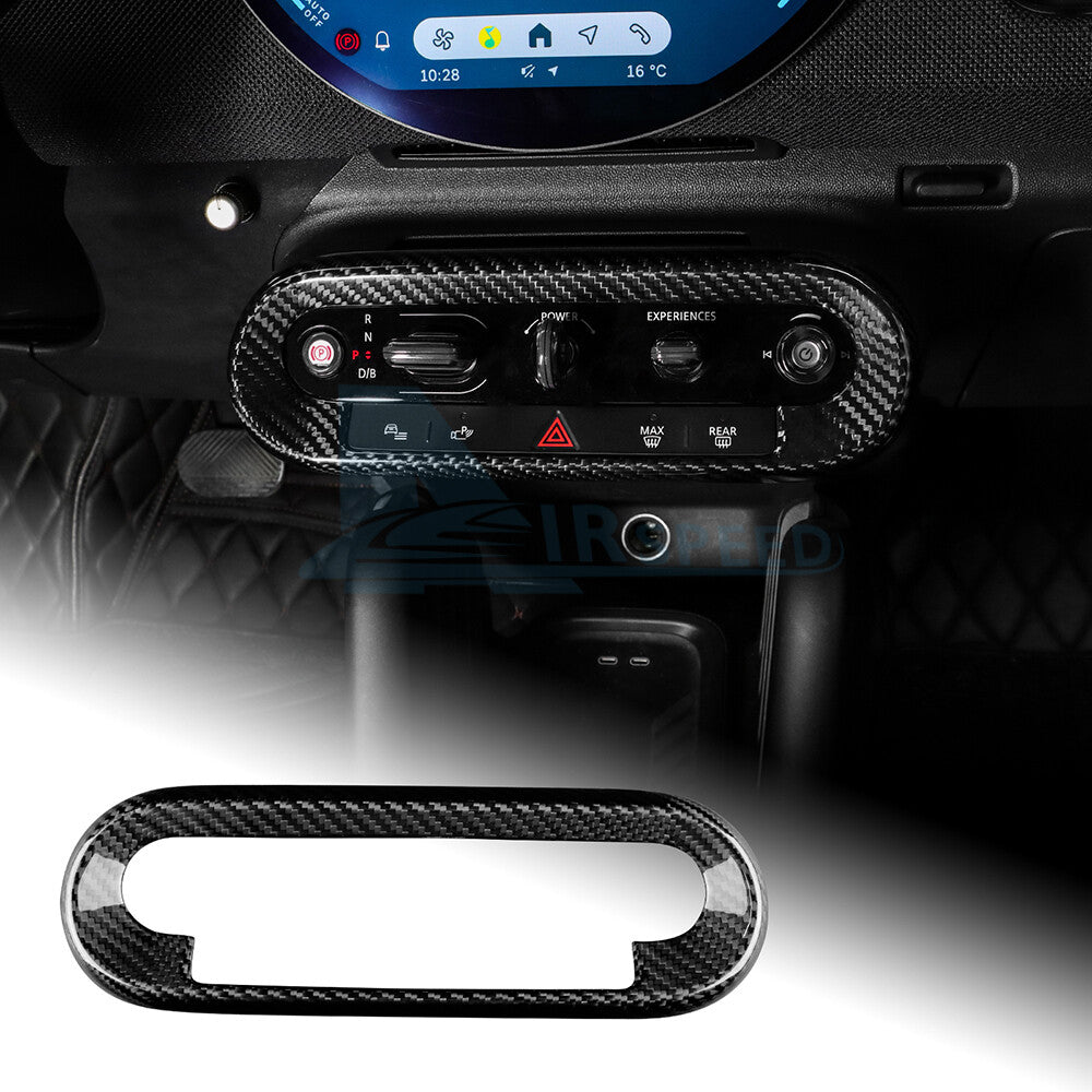Black Dry Carbon Center Control Shift Button Trim MINI J01 J05 U25 F65 2024-25 - product view