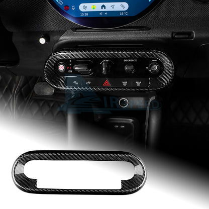 Black Dry Carbon Center Control Shift Button Trim MINI J01 J05 U25 F65 2024-25 - product view