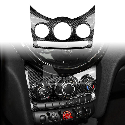 Black Dry Carbon Center Control Air Con Knob Trim MINI F55 F56 F57 - product view