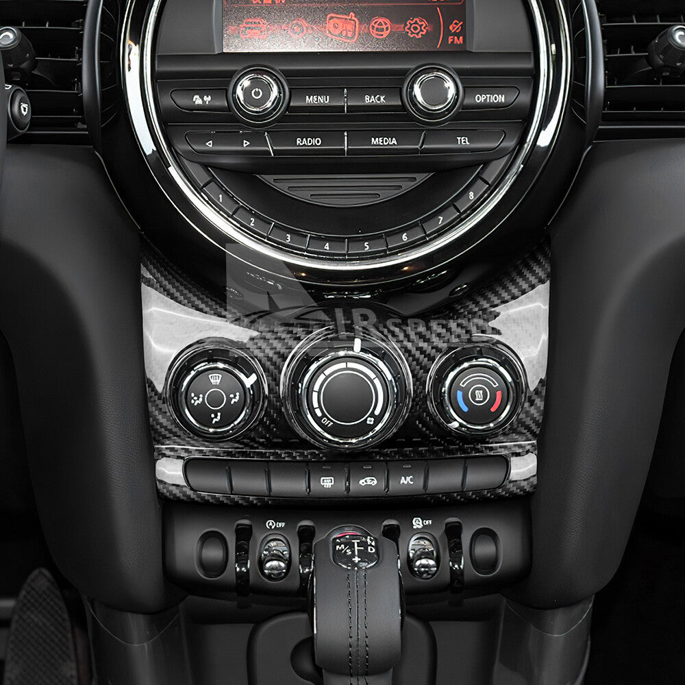 Black Dry Carbon Center Control Air Con Knob Trim MINI F55 F56 F57 - detail view 6