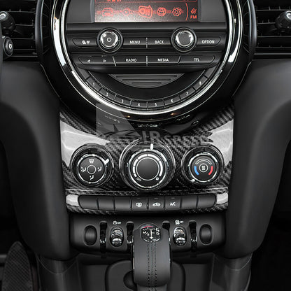 Black Dry Carbon Center Control Air Con Knob Trim MINI F55 F56 F57 - detail view 6
