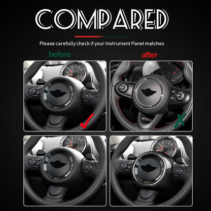 Horn Pad Center Cover Dry Carbon For MINI R50 R52 R53 R56 R57 R58 R59 R60 - detail view 3