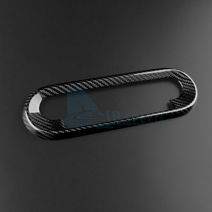 Black Dry Carbon Center Control Shift Button Trim MINI J01 J05 U25 F65 2024-25 - detail view 7