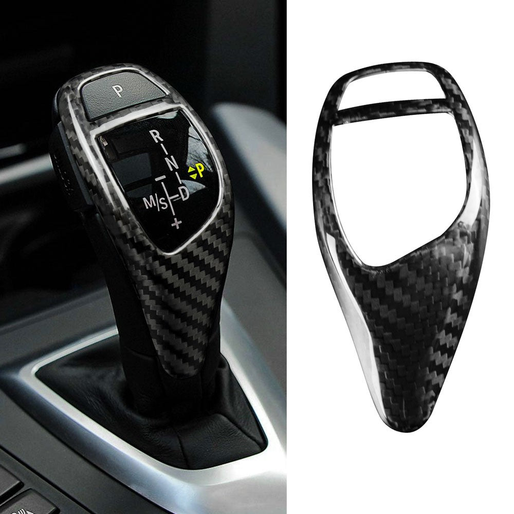 Closed Style Gear Shift Knob Black Dry Carbon For BMW F30 Series Universal - product view