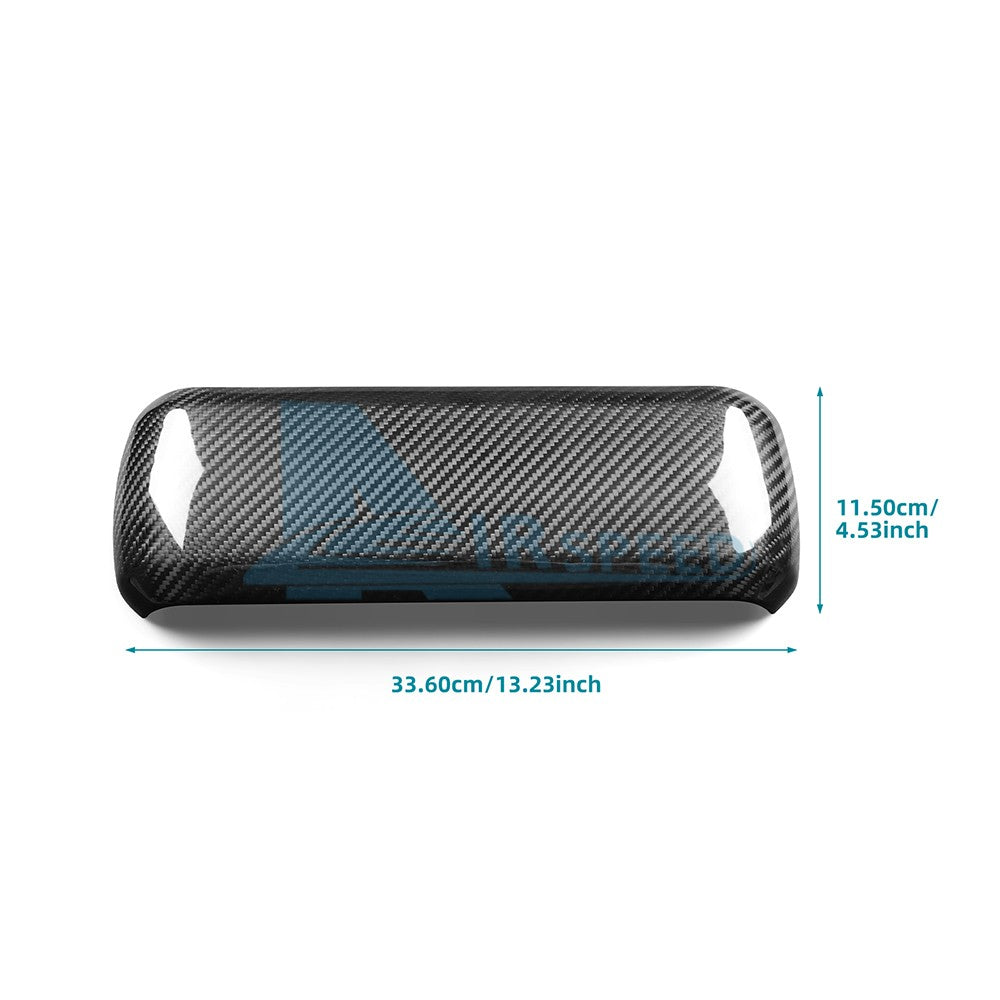 Black Hard Carbon Fiber Armrest Panel Cover Trim for MINI F65, F66 & F67 (2024-2025) - detail view 5