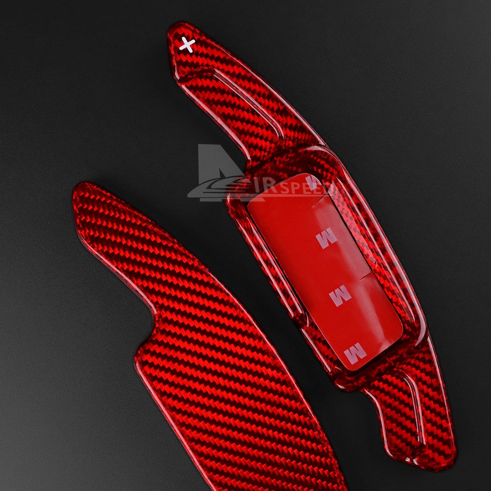 Steering Wheel Paddle Shifter Red Dry Carbon For Mercedes W206 W223 2021-23 - detail view 8