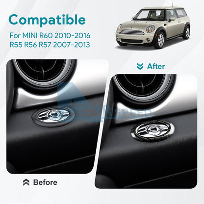Real Carbon Fiber Passenger Storage Box Switch For Mini R55 R56 R57 R60 2007-13 - detail view 4