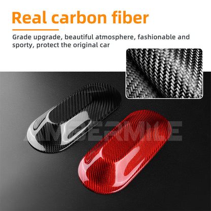 Black Real Carbon Fiber Antenna Base Cover For Mini Cooper J01 J05 2024-2025 - detail view