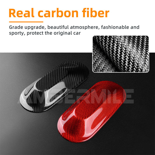 Black Real Carbon Fiber Antenna Base Cover For Mini Cooper J01 J05 2024-2025 - detail view