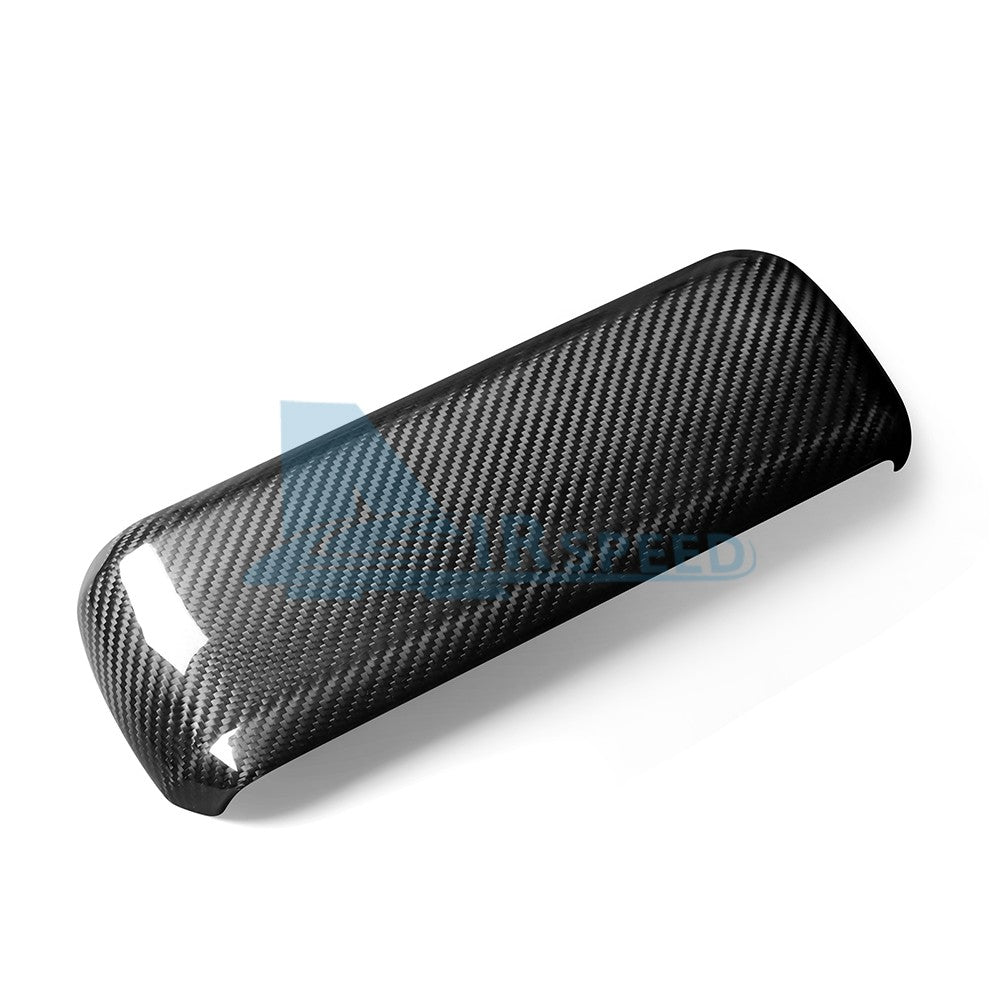 Black Hard Carbon Fiber Armrest Panel Cover Trim for MINI F65, F66 & F67 (2024-2025) - detail view 9