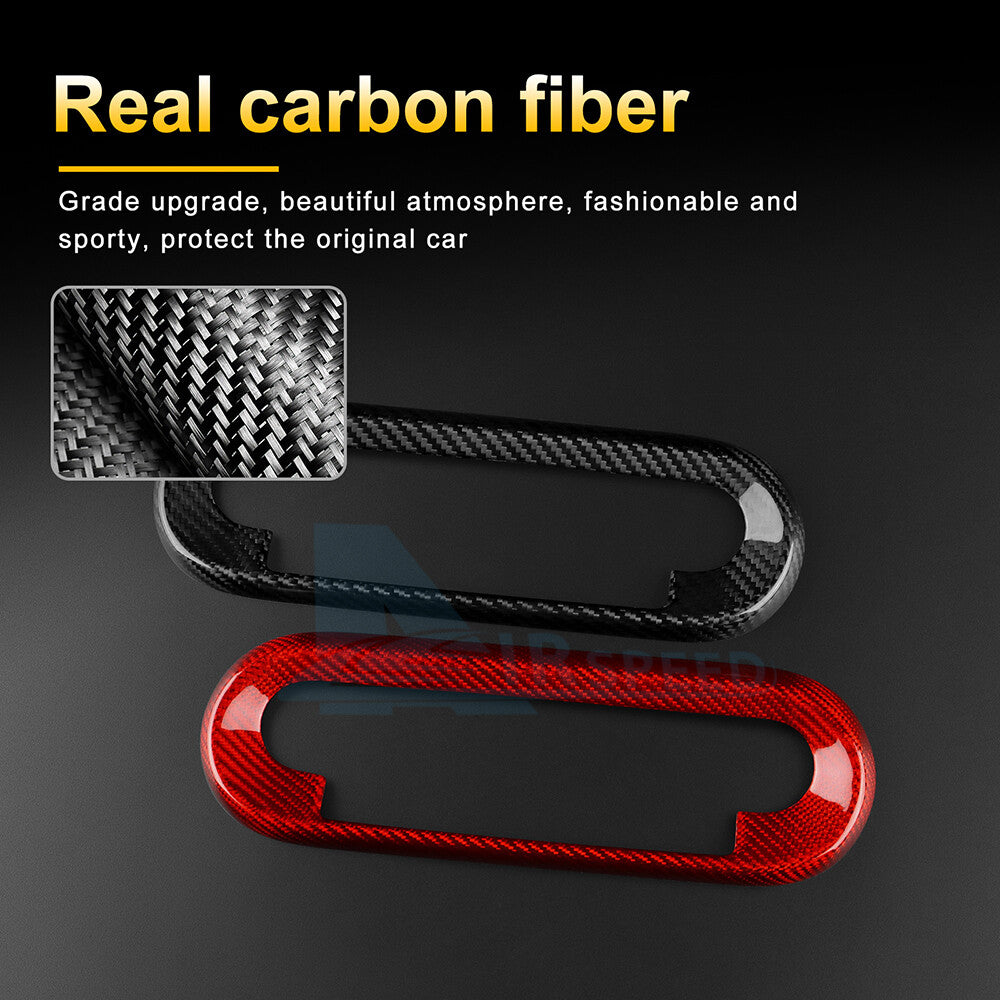 Black Dry Carbon Center Control Shift Button Trim MINI J01 J05 U25 F65 2024-25 - detail view 5
